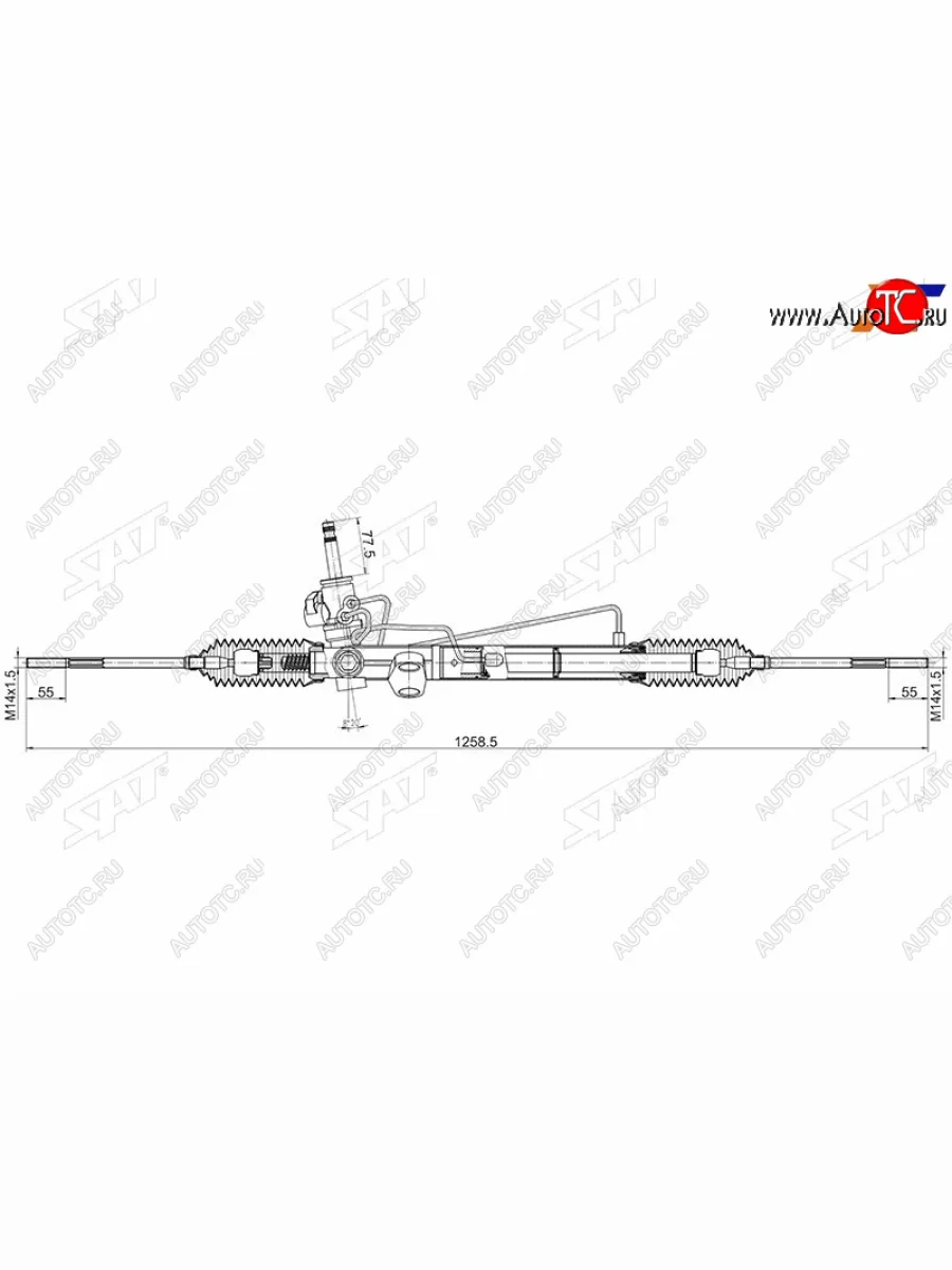 Рейка рулевая 2,0 -2,4V LHD SAT Mitsubishi Outlander CU (2003-2009)  в Самаре Самарской области
