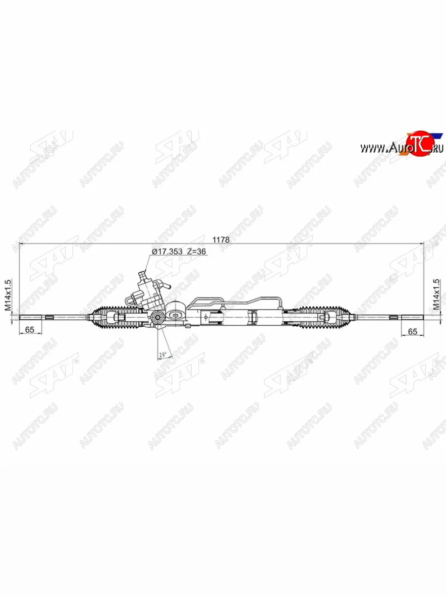 Рейка рулевая LHD SAT Nissan Pulsar 6 N16 седан дорестайлинг (2000-2005)  в Керчи Республика Крым