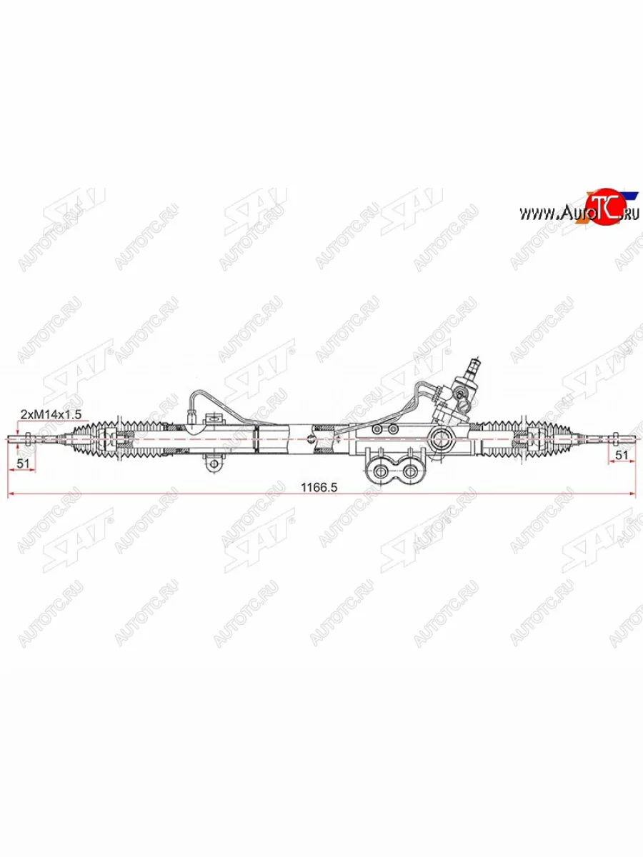 Рейка рулевая LHD SAT Nissan Navara 2 D40 рестайлинг (2010-2016)  в Керчи Республика Крым
