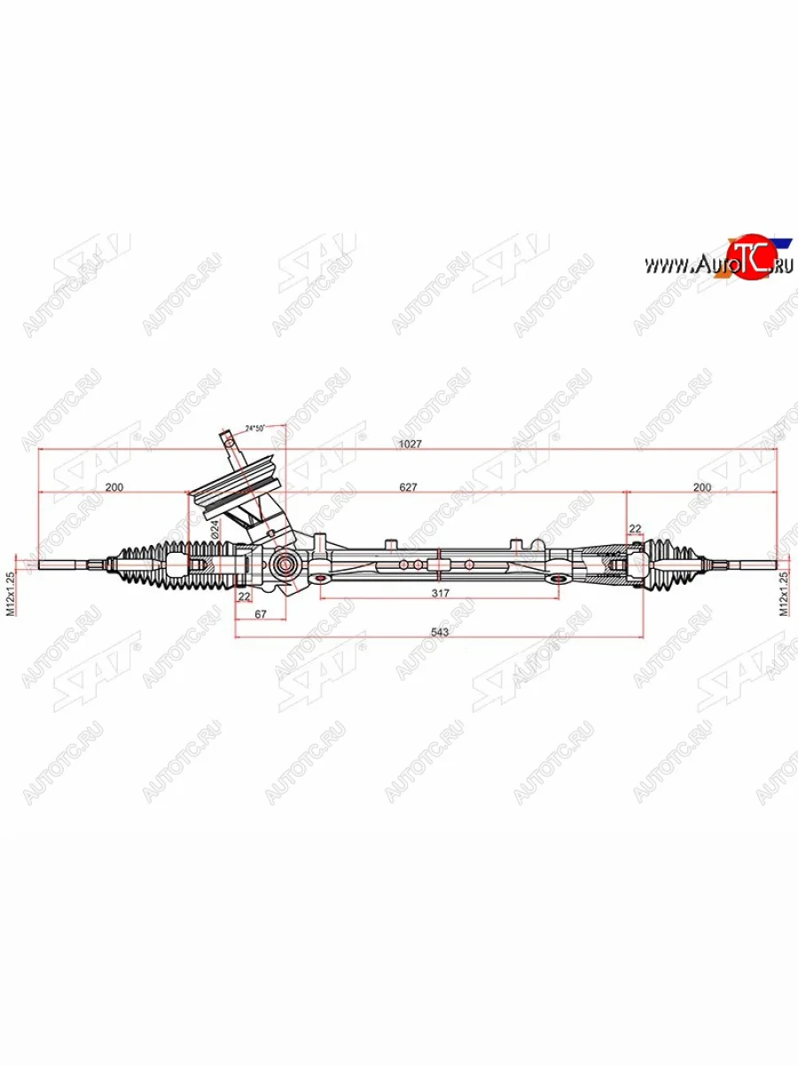 Рейка рулевая LHD SAT Nissan Tiida 1 C11 седан дорестайлинг (2007-2010)  в Керчи Республика Крым