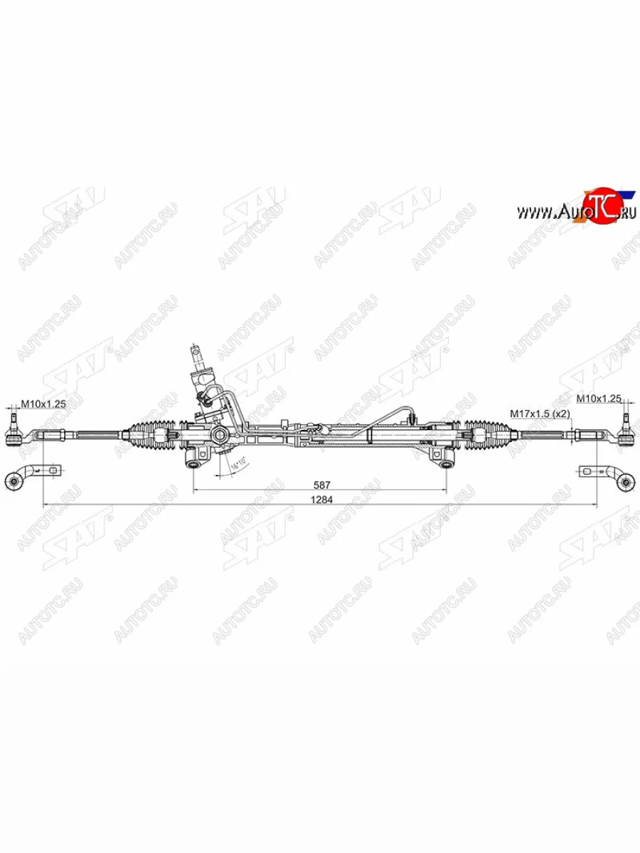 Рейка рулевая LHD SAT Nissan X-terra 2 N50 дорестайлинг (2005-2008)  с доставкой в г. Керчь