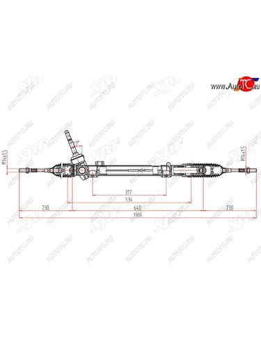 Рейка рулевая LHD SAT Nissan Qashqai 2 J11 дорестайлинг (2013-2019)