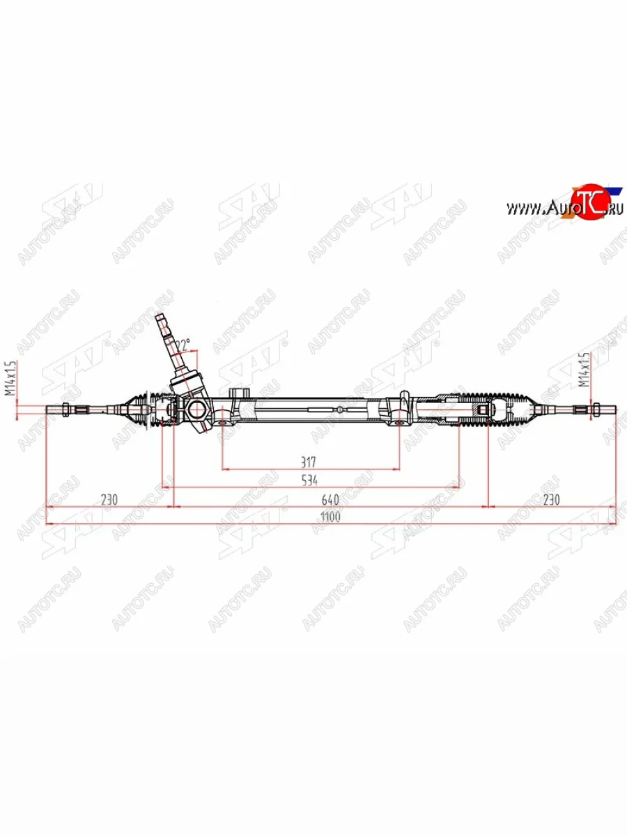 Рейка рулевая LHD SAT Nissan Qashqai 2 J11 дорестайлинг (2013-2019)  в Самаре Самарской области