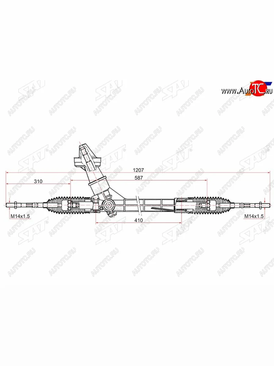 Рейка рулевая LHD SAT Skoda Rapid NH3 рестайлинг лифтбэк (2017-2020)  с доставкой в г. Керчь