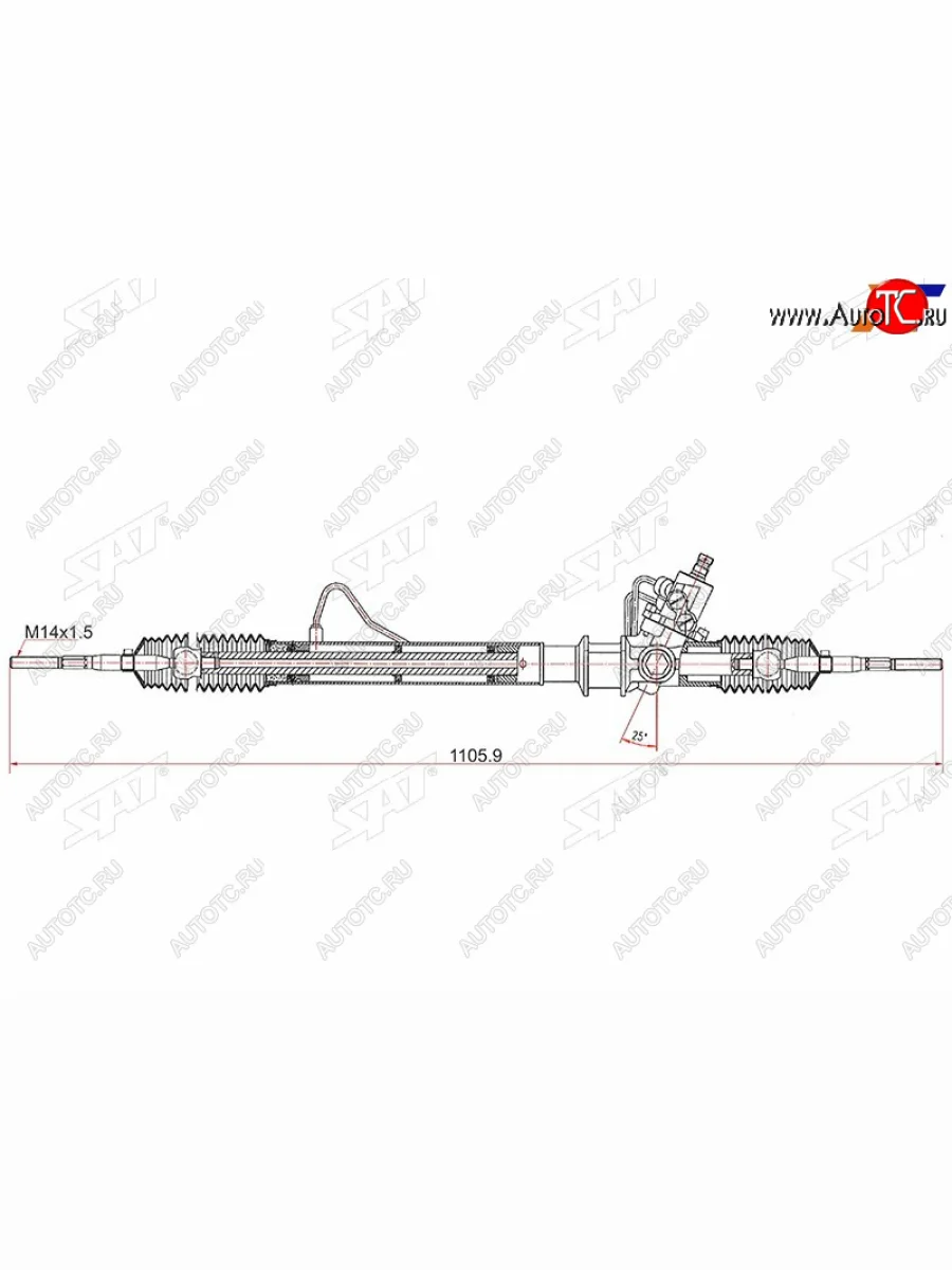 Рейка рулевая LHD SAT Suzuki Grand Vitara 3TD62, TL52 5 дверей (1997-2005)  в Керчи Республика Крым