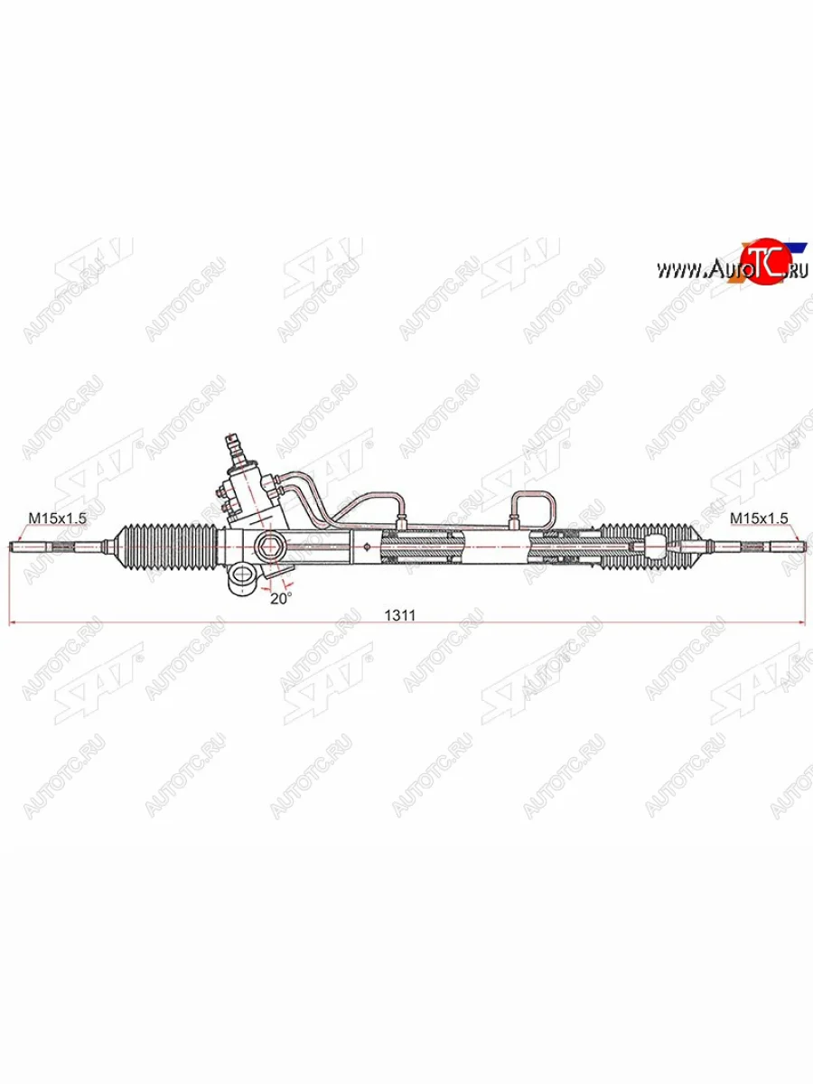 Рейка рулевая LHD SAT Toyota Camry XV20 (1999-2001)  в Самаре Самарской области
