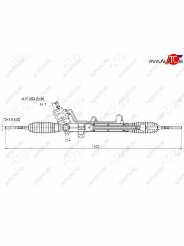 Рейка рулевая LHD SAT Toyota Carina T190 седан дорестайлинг (1992-1994)