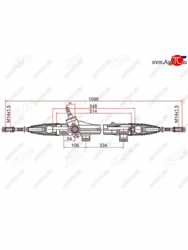 Рейка рулевая электрическая шток D=17.3 LHD SAT Toyota Corolla E120 хэтчбек 5 дв. дорестайлинг (2000-2004)
