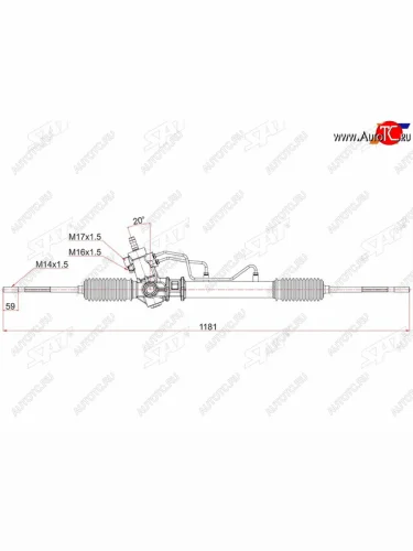 Рейка рулевая LHD SAT Toyota Corolla E110 седан дорестайлинг (1991-1995)