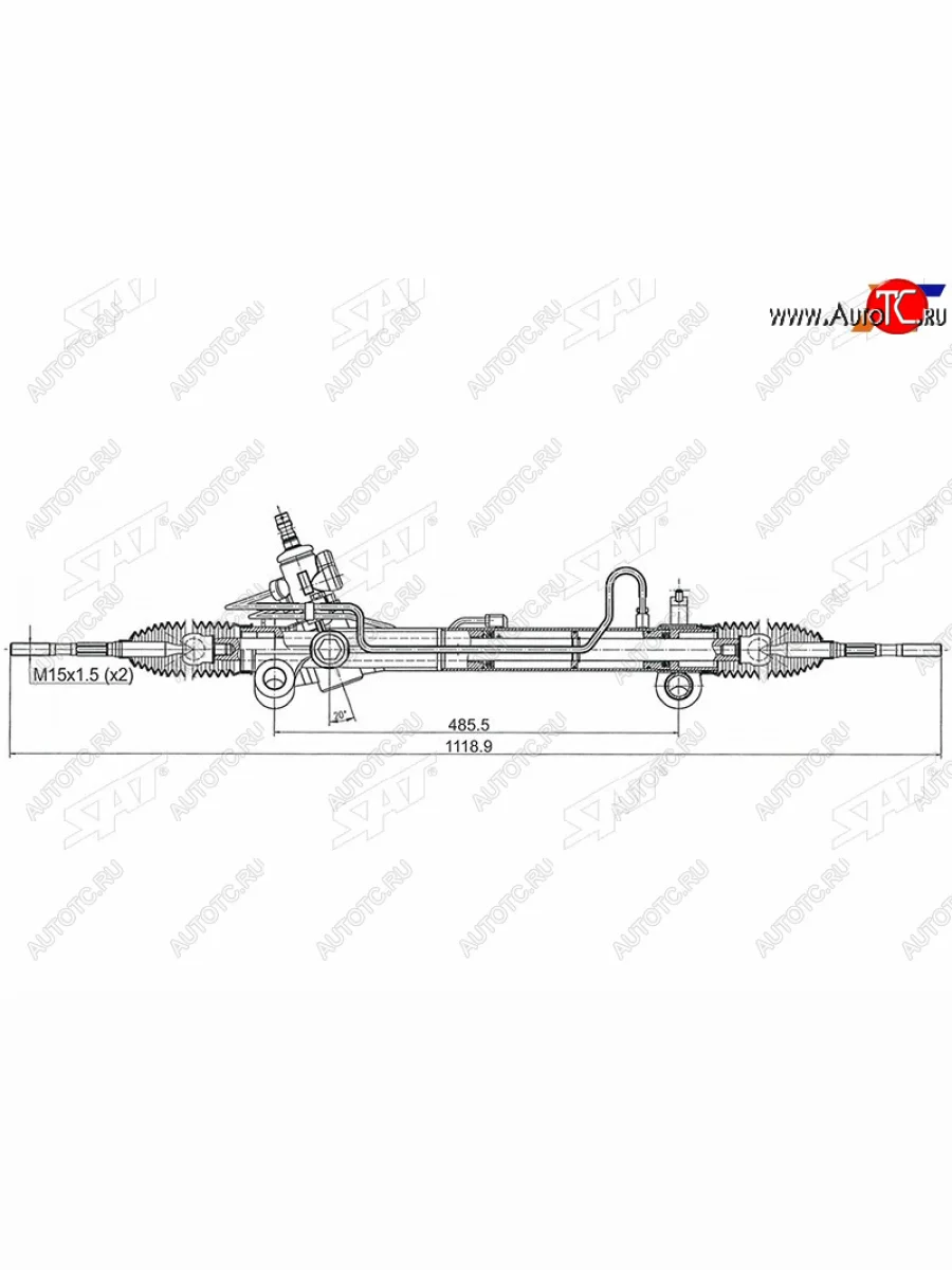 Рейка рулевая LHD SAT Lexus RX350 XU30 дорестайлинг (2003-2006)  в Воронеже Воронежской области