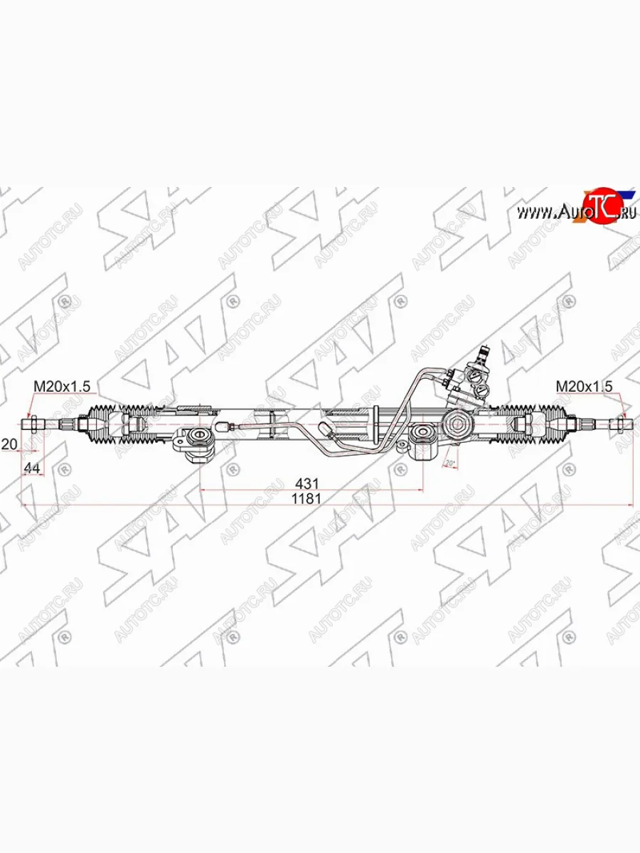 Рейка рулевая LHD SAT Toyota Land Cruiser Prado J120 (2002-2009)  в Керчи Республика Крым