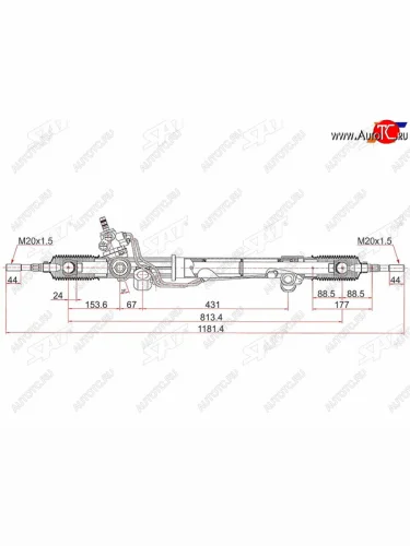Рейка рулевая RHD SAT Toyota Land Cruiser 10 100 2-ой рестайлинг (2005-2007)