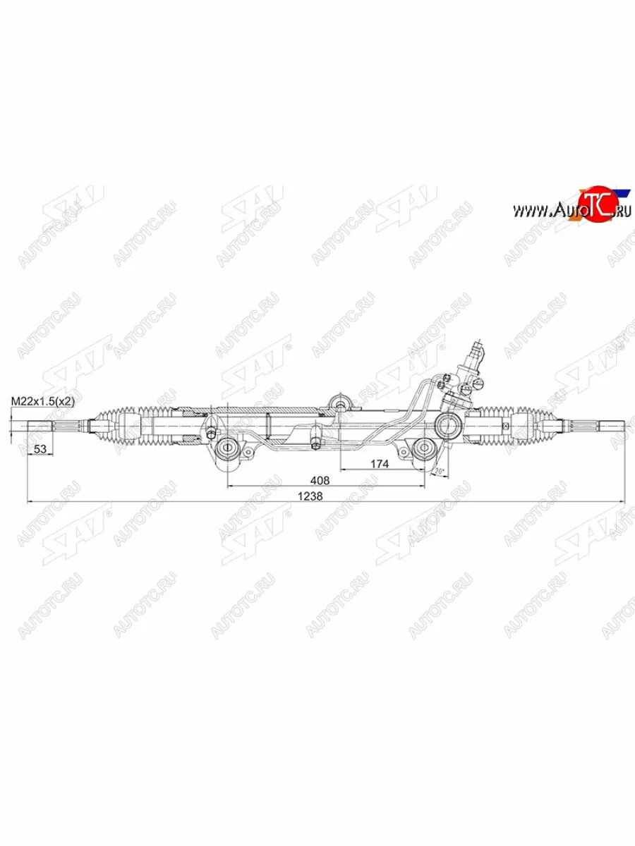 Рейка рулевая RHD SAT Lexus LX570 J200 дорестайлинг (2007-2012)  в Керчи Республика Крым