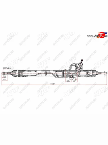 Рейка рулевая LHD SAT Toyota Land Cruiser J105 (1998-2007)