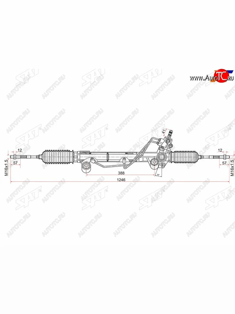 Рейка рулевая LHD SAT Toyota Land Cruiser Prado J150 1-ый рестайлинг (2013-2017)  в Самаре Самарской области