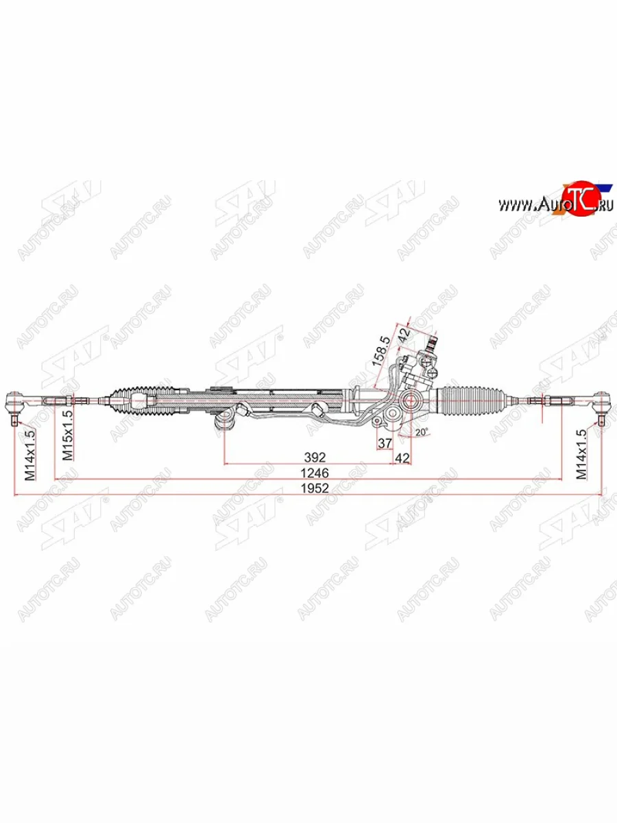 Рейка рулевая LHD SAT Toyota Hilux Surf N210 дорестайлинг (2002-2005)  в Керчи Республика Крым