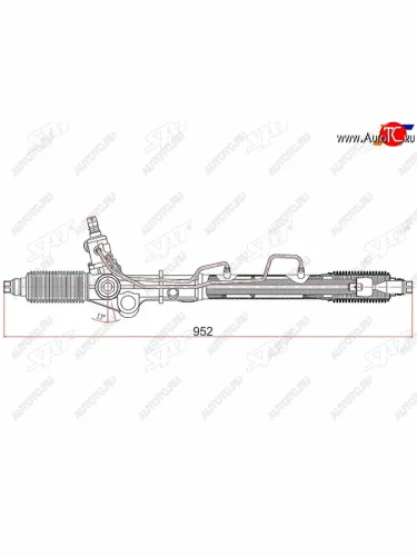 Рейка рулевая LHD SAT Toyota Land Cruiser Prado  J90 (1996-2002) 3 дв. дорестайлинг, 5 дв. дорестайлинг, 3 дв. рестайлинг, 5 дв. рестайлинг