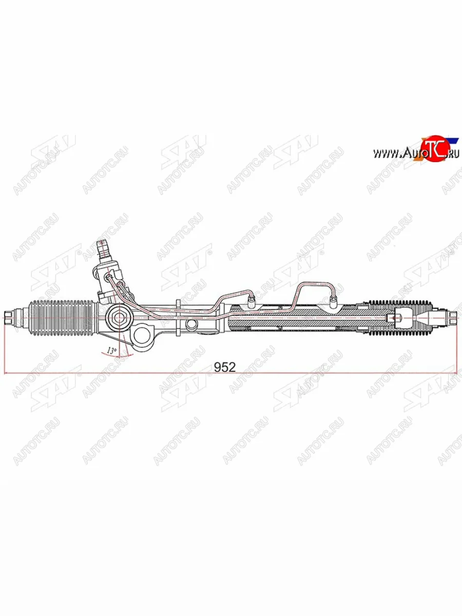 Рейка рулевая LHD SAT  Toyota Land Cruiser Prado (1996-2002) J90  в Керчи Республика Крым