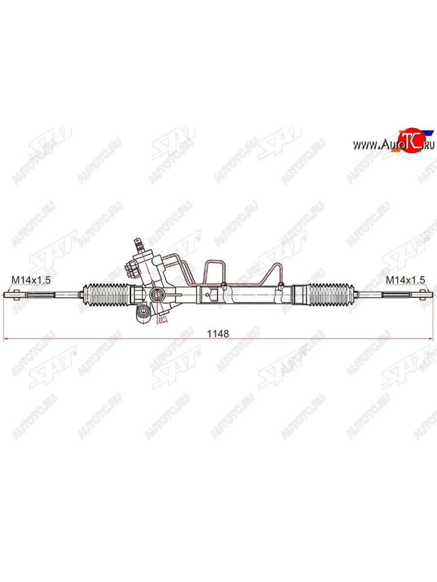 Рейка рулевая LHD SAT Toyota RAV4 CA20 3 дв. дорестайлинг (2000-2003)  в Керчи Республика Крым