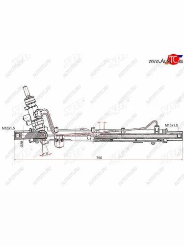 Рейка рулевая LHD SAT Volkswagen Transporter T5 дорестайлинг (2003-2009)