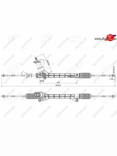 Рейка рулевая LHD SAT Volkswagen Polo Mk5 6R,6C,61 хэтчбек 5 дв. дорестайлинг (2009-2015)