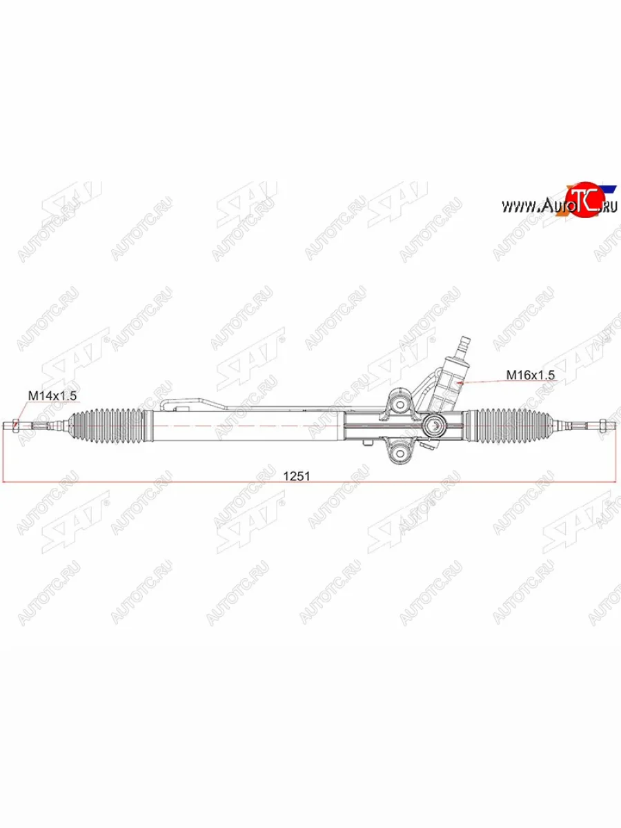 Рейка рулевая SAT Hyundai Starex/Grand Starex/H1 TQ 2-ой рестайлинг (2017-2022)  с доставкой в г. Керчь