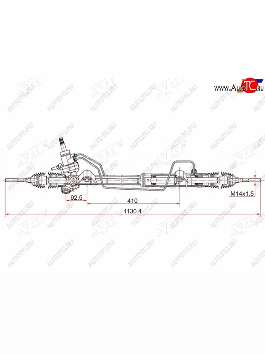 Рейка рулевая LHD SAT Mazda 6 GG лифтбэк дорестайлинг (2002-2005)  в Перми Пермском крае