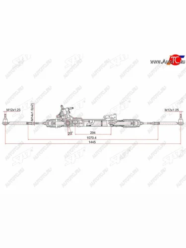 Рейка рулевая LHD SAT Nissan Teana 2 J32 дорестайлинг (2008-2011)