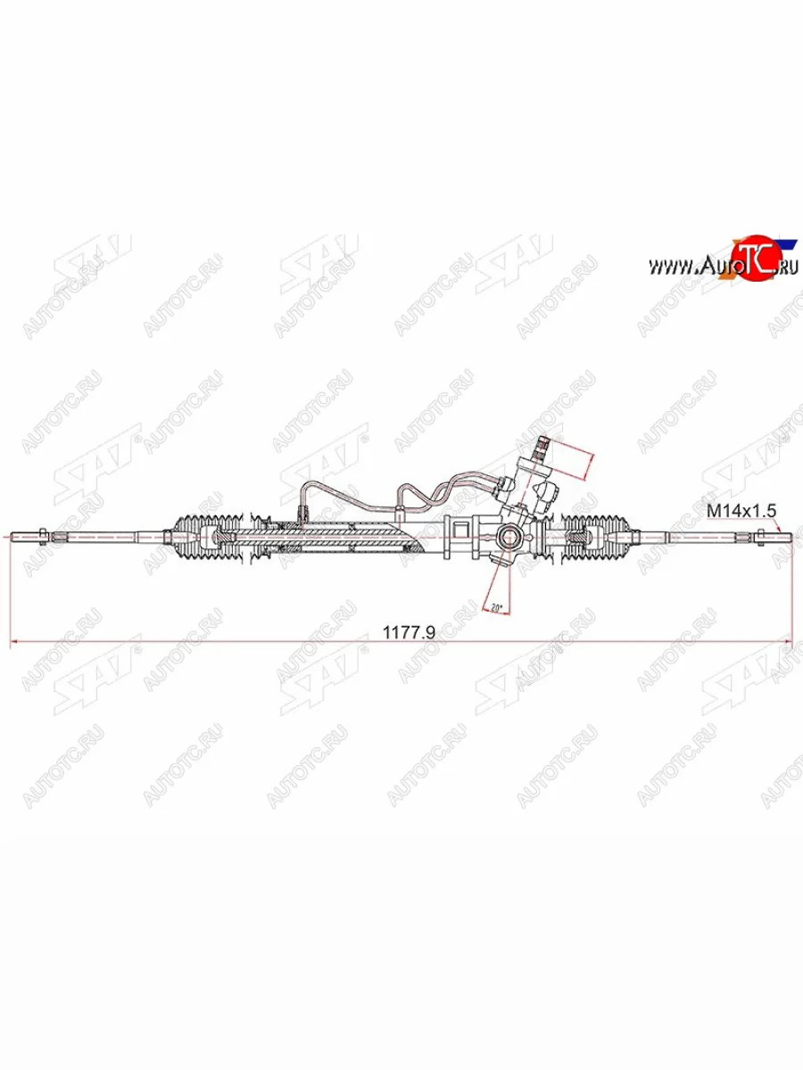 Рейка рулевая LHD SAT Toyota Corolla E100 седан (1991-2002)  в Самаре Самарской области