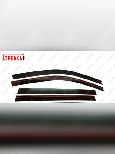 Дефлекторы окон 2D Стрелка11 (черные) Haval H9 1-ый рестайлинг (2017-2019)