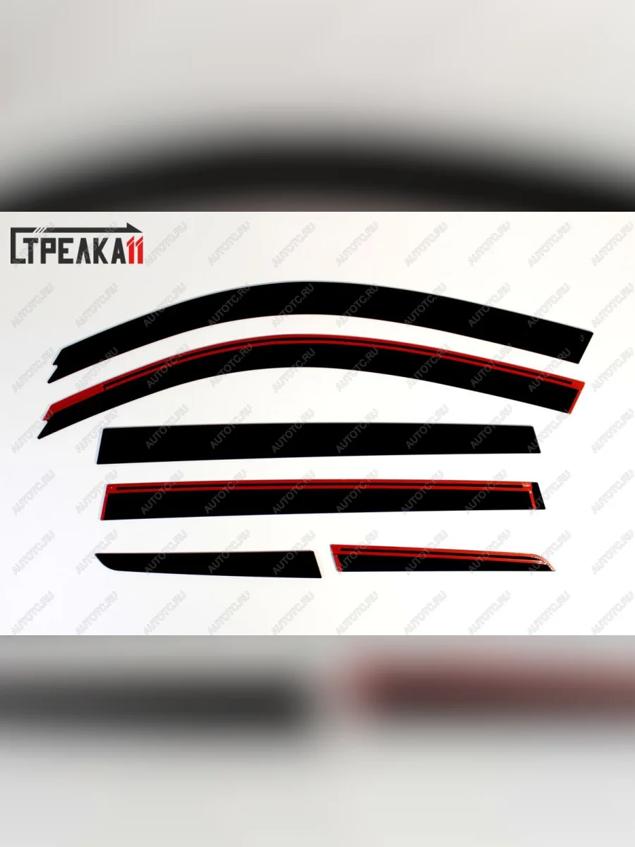 Дефлекторы окон 2D Стрелка11 BMW X3 F25 дорестайлинг (2010-2014) (черные)  в Самаре Самарской области