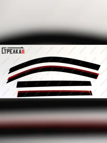 Дефлекторы окон 2D Стрелка11 (черные) BMW X3 G01 дорестайлинг (2017-2021)