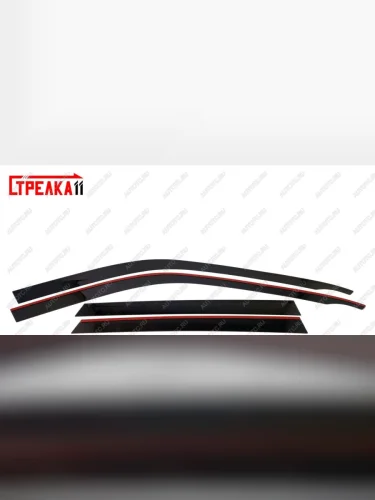 Дефлекторы окон 2D Стрелка11 (черные) BMW X5 E70 дорестайлинг (2006-2010)