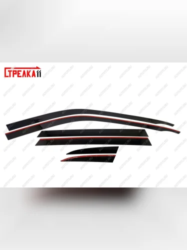 Дефлекторы окон 2D Стрелка11 (черные) BMW X5 E70 дорестайлинг (2006-2010)