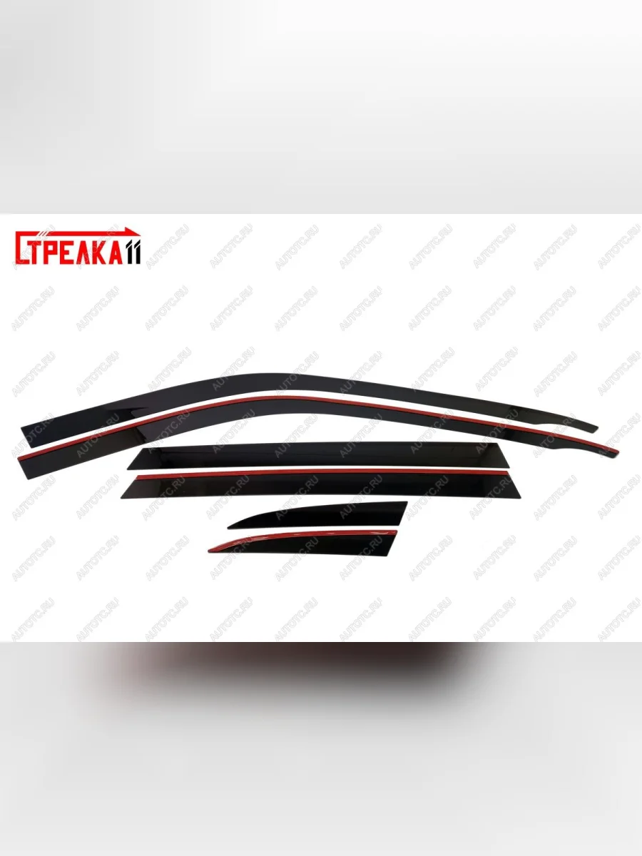 Дефлекторы окон 2D Стрелка11 BMW X5 E70 дорестайлинг (2006-2010) (черные)  в Самаре Самарской области
