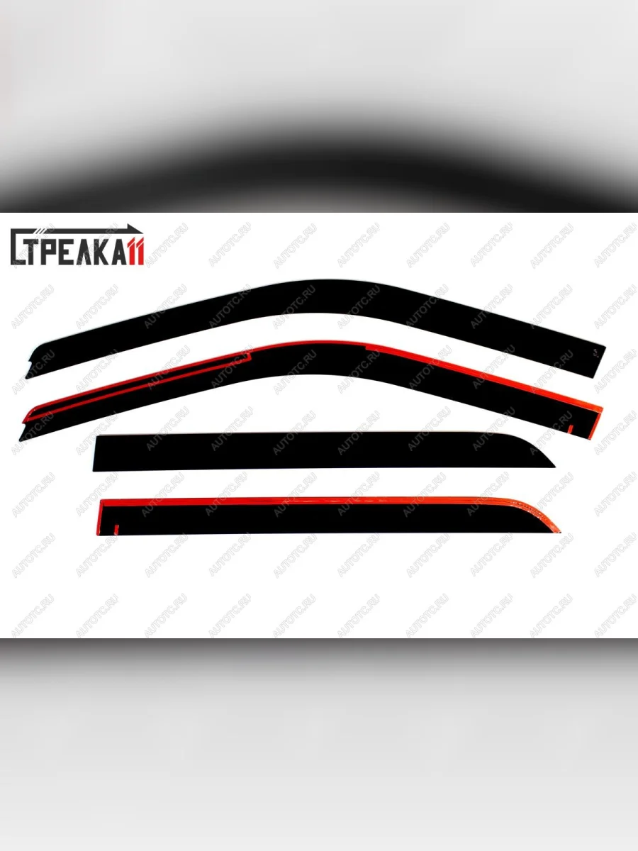 Дефлекторы окон 2D Стрелка11 Ford Explorer U502 дорестайлинг (2010-2016) (черные)  в Самаре Самарской области