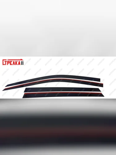 Дефлекторы окон 2D Стрелка11 (черные) Honda Pilot YF6 дорестайлинг (2016-2019)