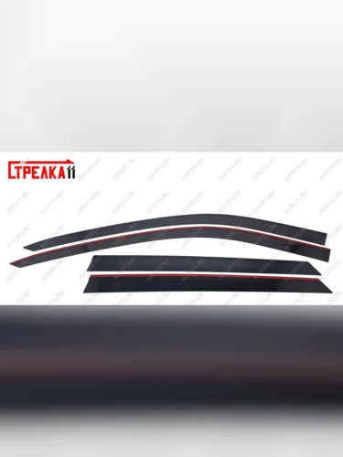 Дефлекторы окон 2D Стрелка11 (черные) Hyundai Palisade LX2 (2018-2022)