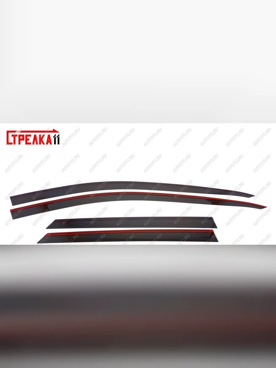Дефлекторы окон 2D Стрелка11 Hyundai Tucson NX4 (2020-2022) (черные)  в Самаре Самарской области