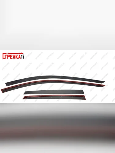 Дефлекторы окон 2D Стрелка11 (черные) INFINITI Qx50 J55 (2017-2022)