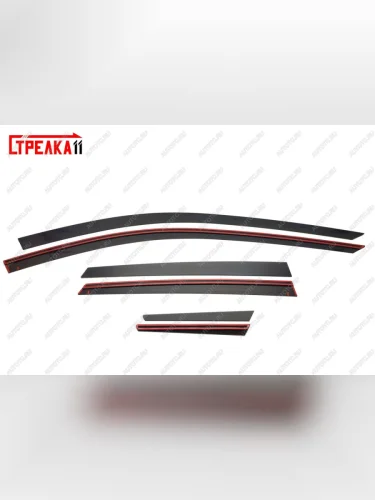 Дефлекторы окон 2D Стрелка11 (черные) INFINITI Qx50 J55 (2017-2022)