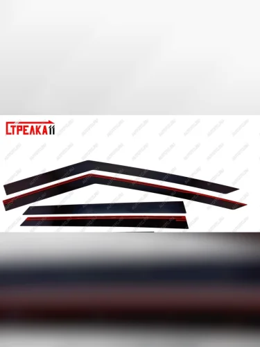Дефлекторы окон 2D Стрелка11 (черные) JAECOO J7 (2023-2025)