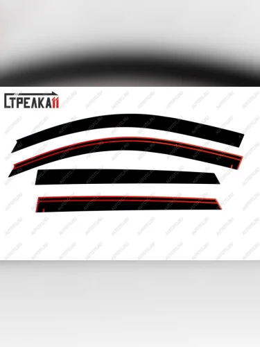 Дефлекторы окон 2D Стрелка11 (черные) KIA Sorento XM рестайлинг (2012-2015)