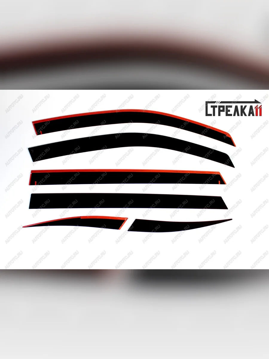 Дефлекторы окон 2D Стрелка11 KIA Sorento MQ4 (2020-2022) (черные)  в Керчи Республика Крым