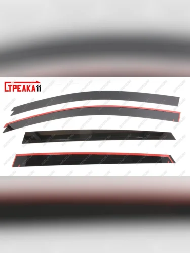 Дефлекторы окон 2D Стрелка11 (черные) Лада ВАЗ XRAY (2016-2022)