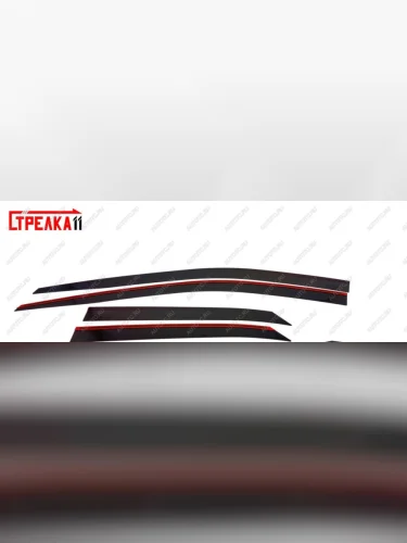 Дефлекторы окон 2D Стрелка11 (черные) Lexus RX350 AL20 дорестайлинг (2015-2019)