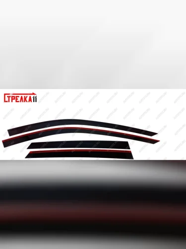 Дефлекторы окон 2D Стрелка11 (черные) Mazda CX-5 KF (2016-2025)