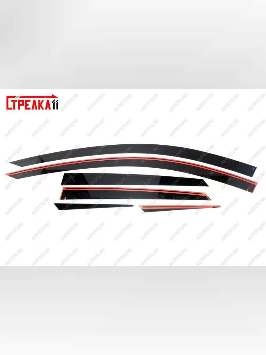 Дефлекторы окон 2D Стрелка11 KIA K5 DL (2019-2022) (черные)  в Перми Пермском крае