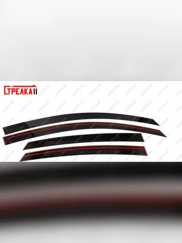 Дефлекторы окон 2D Стрелка11 (черные) Nissan Teana  2 J32 (2011-2014) рестайлинг