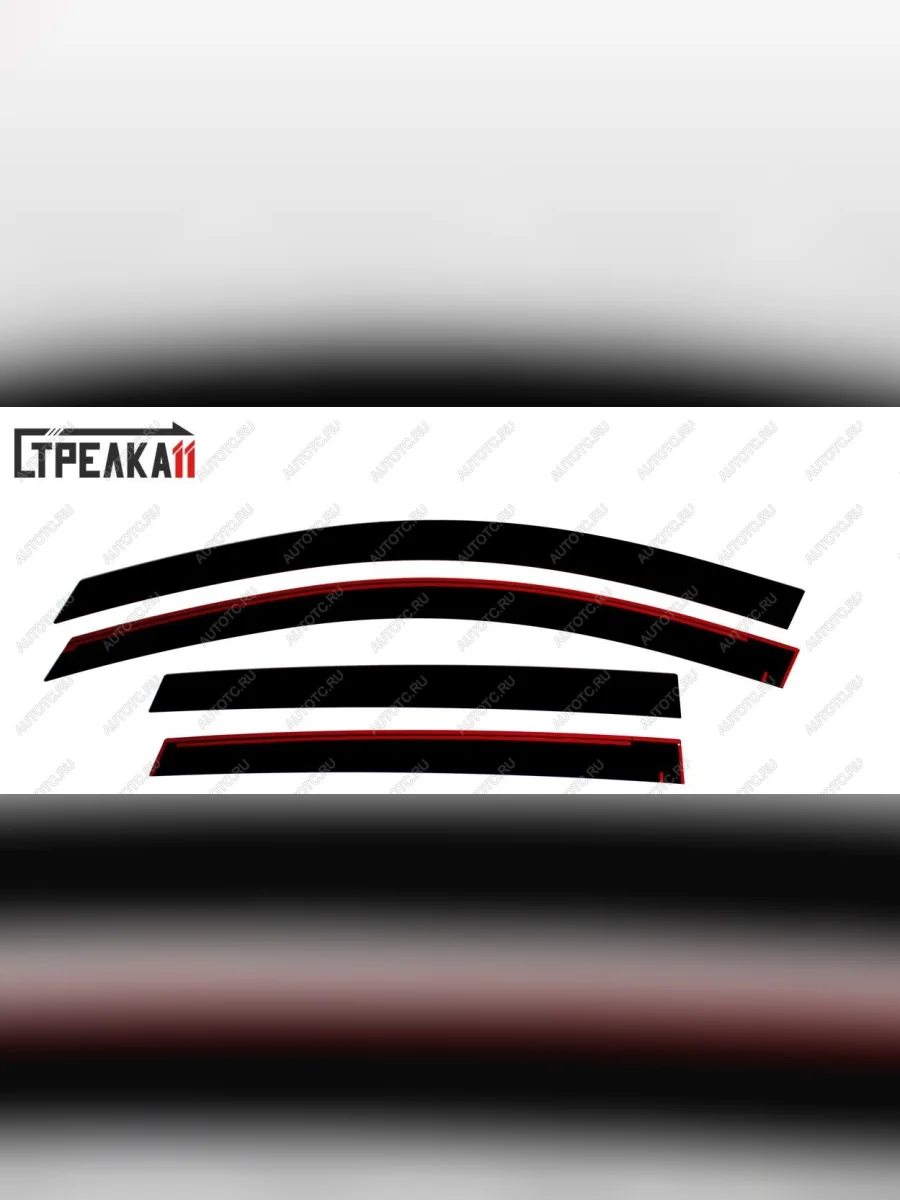 Дефлекторы окон 2D Стрелка11 Opel Antara (2006-2010) (черные)  в Самаре Самарской области